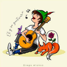Él y su guitarra